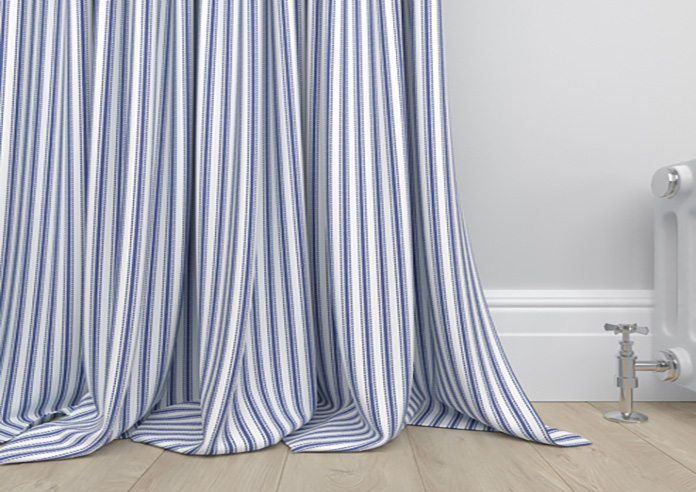 Lace Stripes, Sapphire - Made to Measure Curtains - Image 6